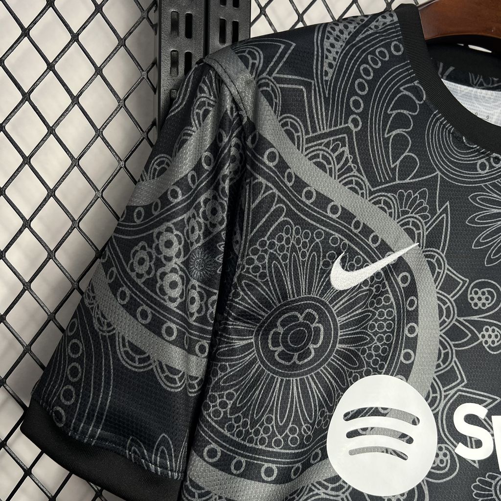 ManixJersey.com | Barcelona 24-25 Black Grey Pattern Jersey - Fans Version -Customize Name, Number and Patch | Worldwide Shipping
