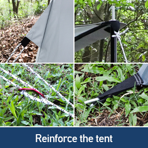 Reinforce the tent