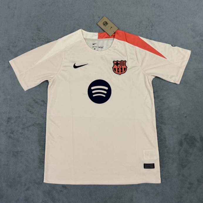 2025/2026 Barcelona Training Wear cream-yellow Football Shirt 1:1 Thai Quality:football jersey mysite: unitedjerseyfootball 邓江浪:football