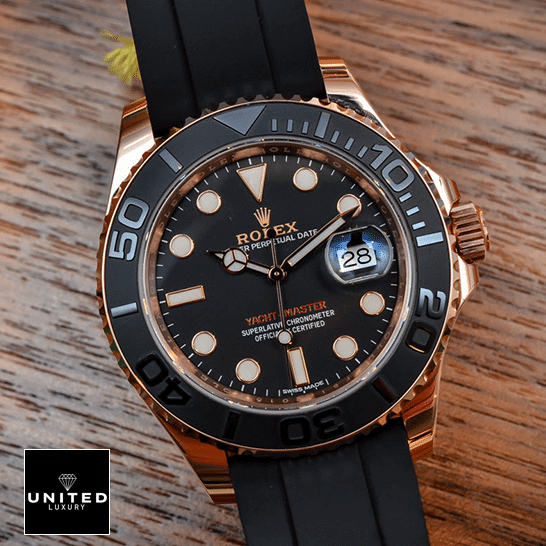 Rolex Yacht-Master 40 116655 SATS Rose Gold Automatic Rubber Black Dial Replica 4 Rolex-Yacht-Master_unitedluxury-man
