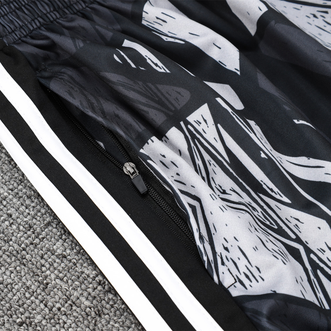 Higojerseys-Arsenal 24-25 Black Grey Windbreaker Jacket