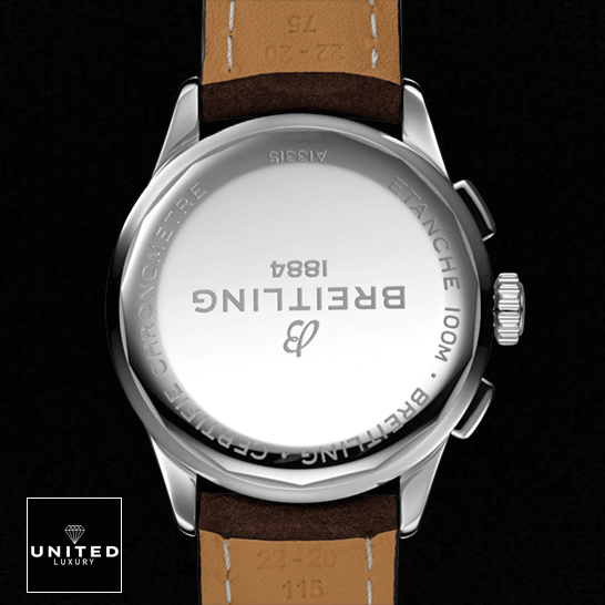 Breitling Prmier Steel Case A13315351C1P2 Replica black background upside view