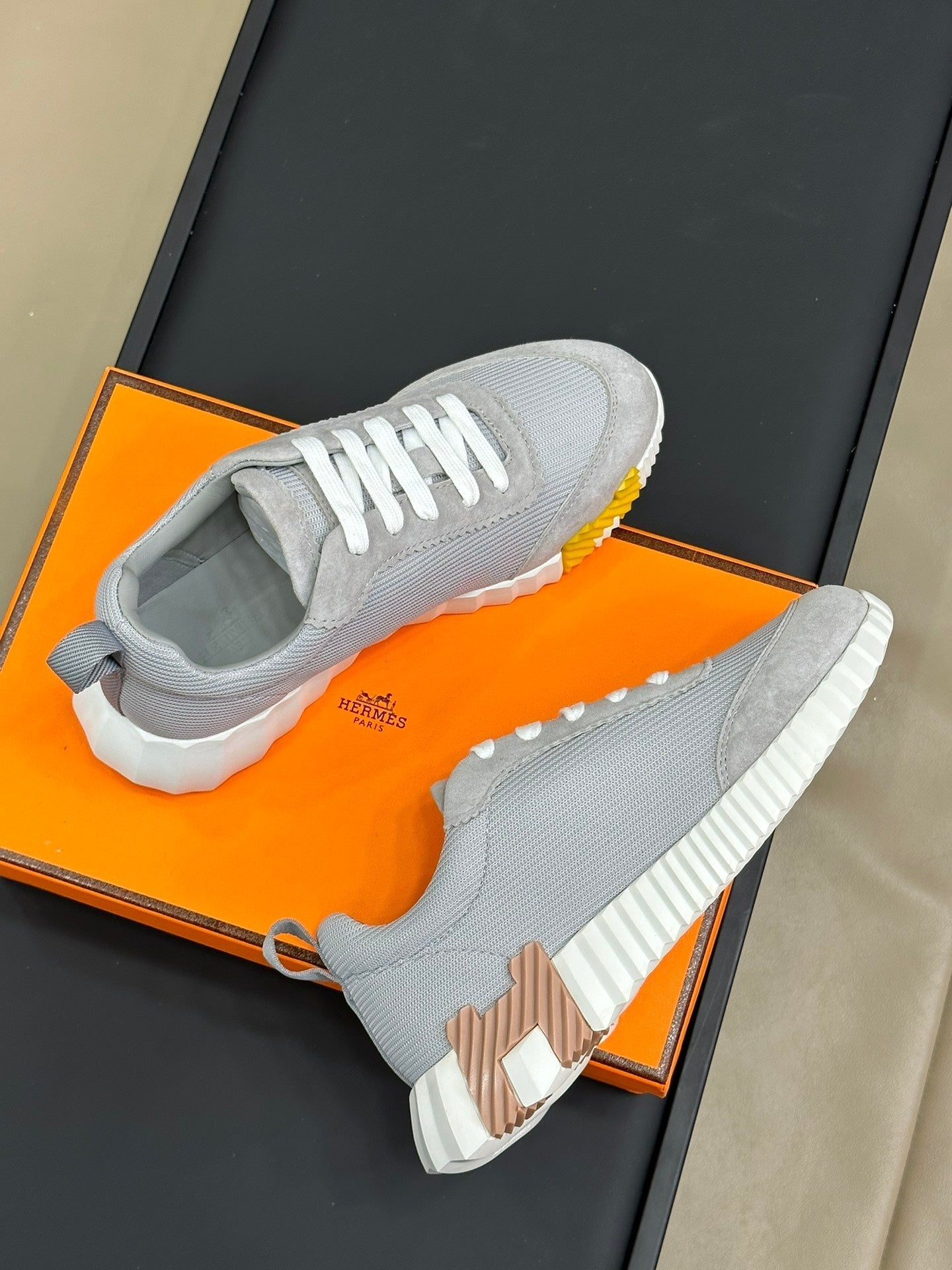 BOUNCING SNEAKERS LIGHT GRAY CALFSKIN、mysite、Cacoeks