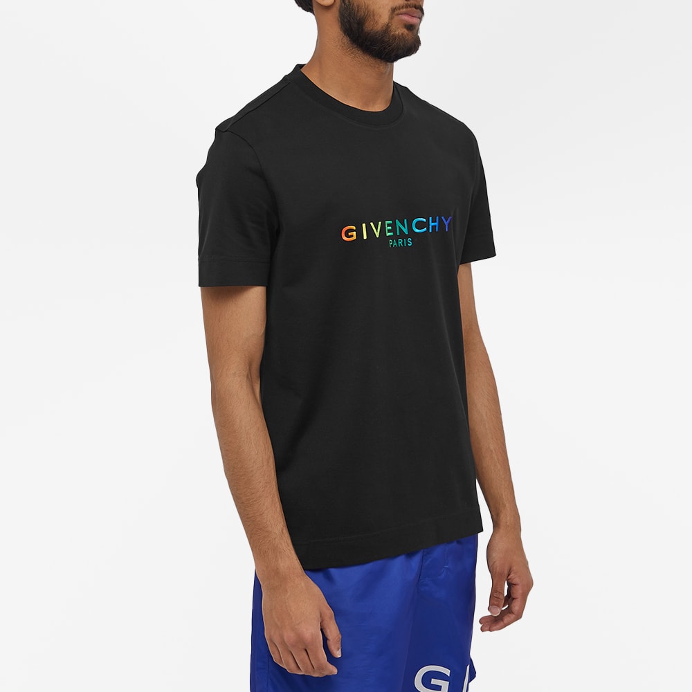 Givenchy Multicoloured Embroidered Logo T-Shirt Black Slim Fit、mysite、Cacoeks