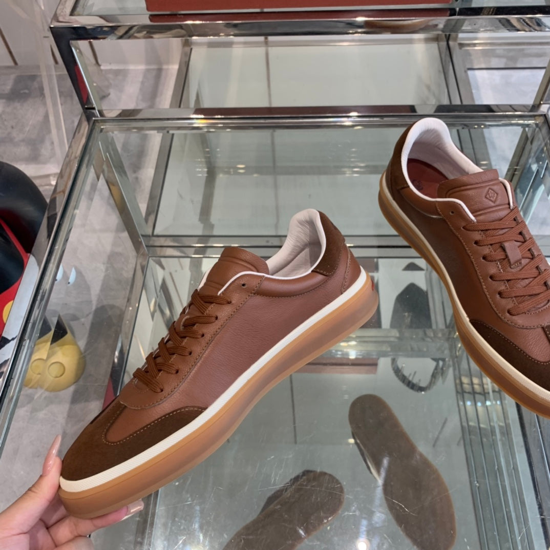 LP TENNIS WALK SNEAKERS BROWN AND CHOCOLATE CALFSKIN、mysite、Cacoeks
