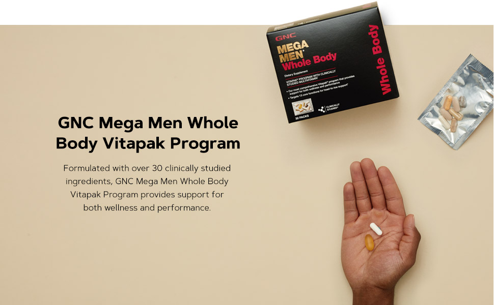 GNC Mega Men Whole Body Vitapak Program. 