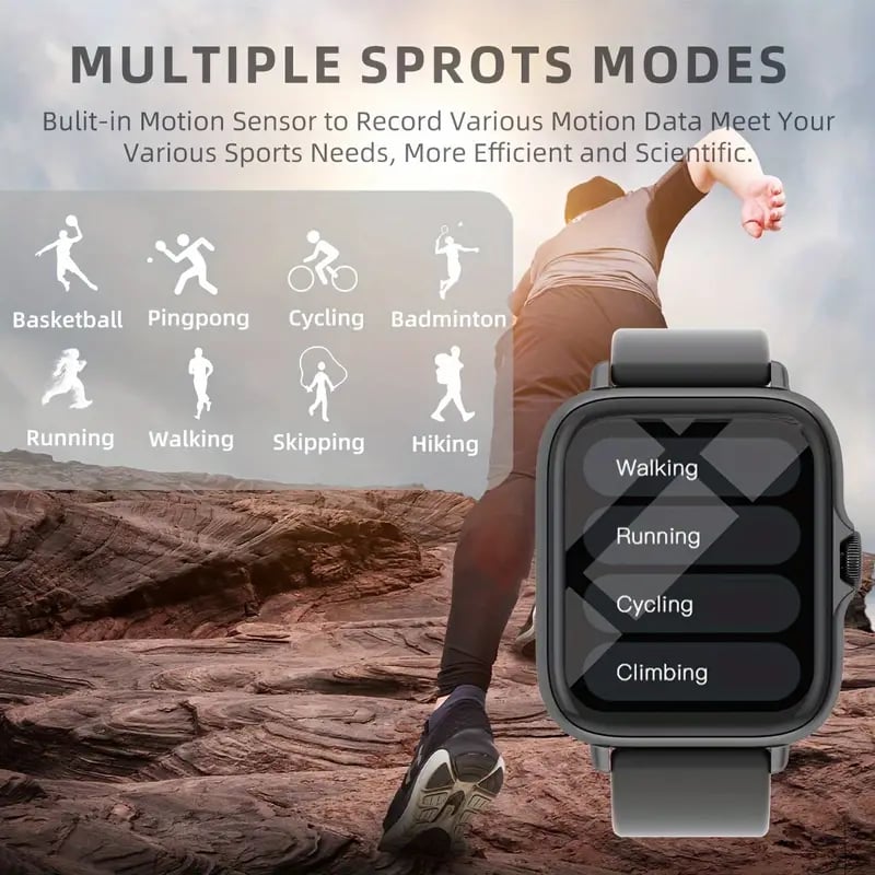 multifunctional   watch for men women 1 83   screen with wireless calling   pedometer fitness   smartwatch for iphone android cell phones smartbands fitness watch for women men friend gift birthday gift details 1