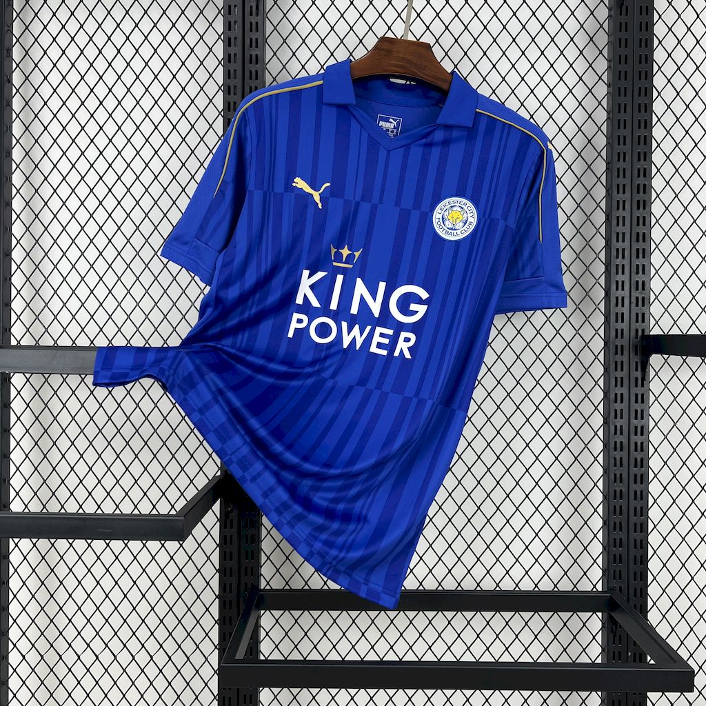 ManixJersey.com | Retro Leicester City 2016-17 Home Jersey -Customize Name, Number and Patch | Worldwide Shipping