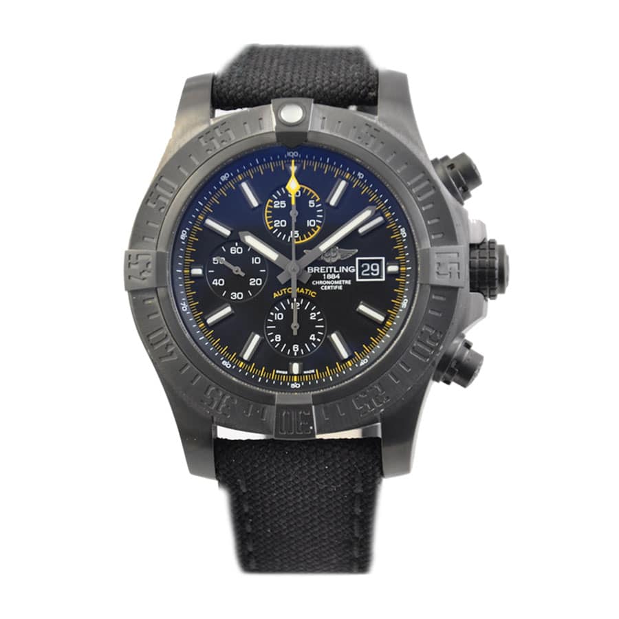 Breitling Super Avenger II Black Steel M133711A/BF30 Replica-fasswatch