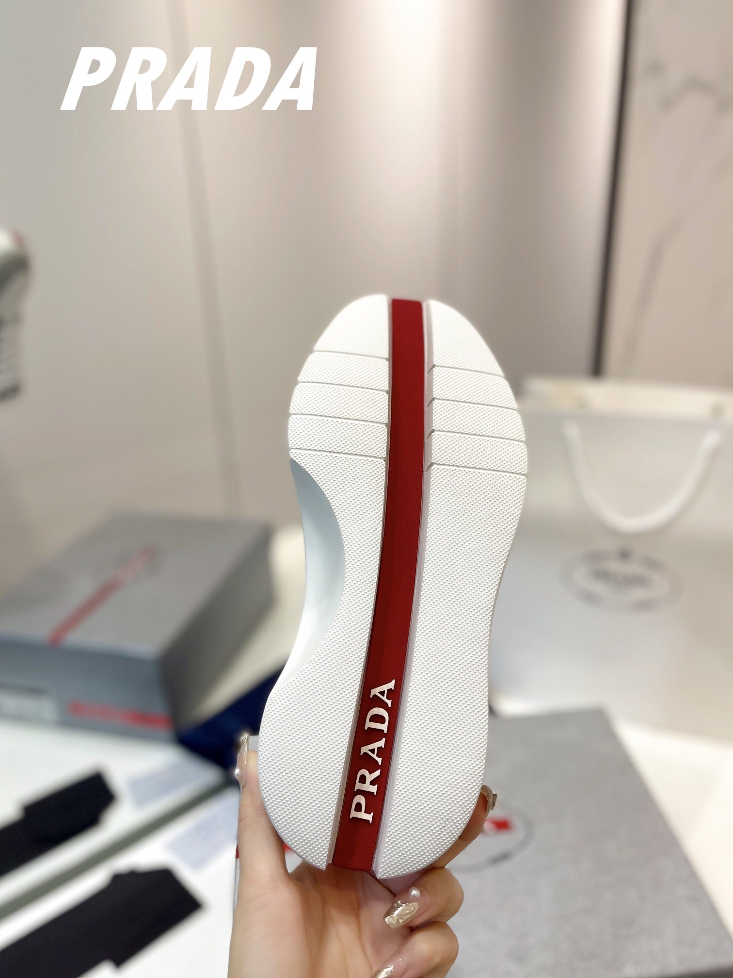 PRA DOWNTOWN THICK-SOLE SNEAKERS WHITE AND GRAY CALFSKIN、mysite、Cacoeks