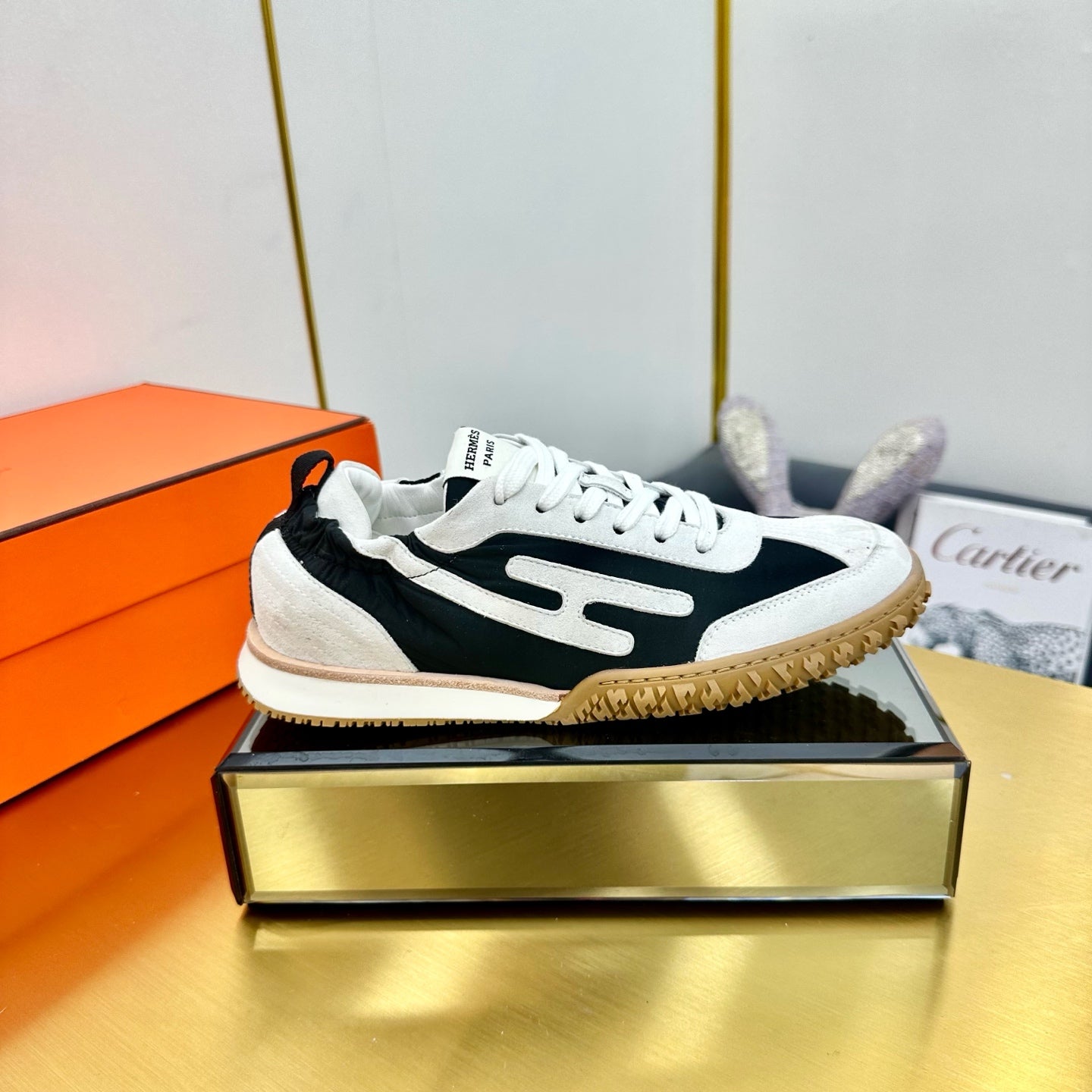 JET SNEAKER IN WHITE MIX BLACK SUEDE、mysite、Cacoeks