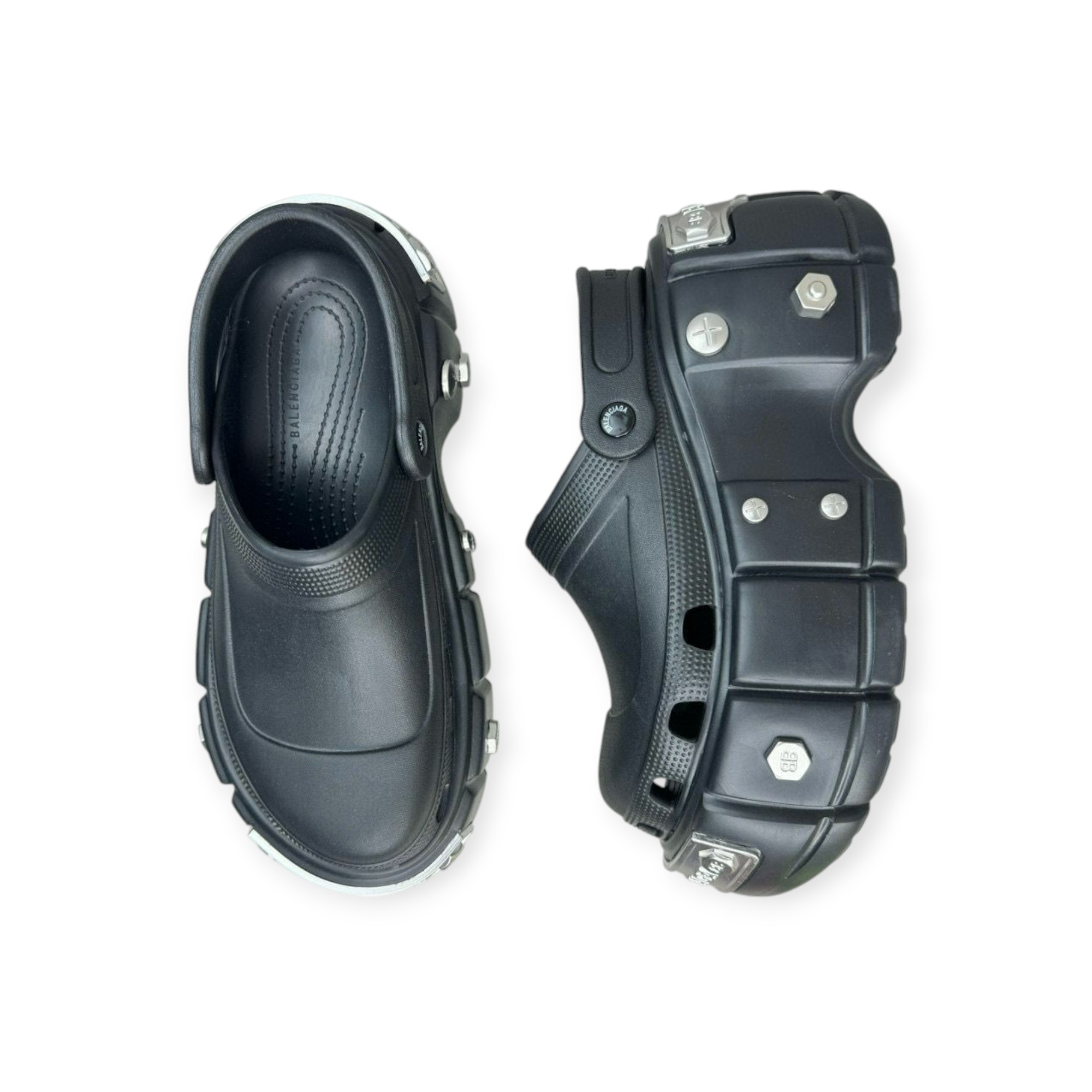 Balenciaga HardCrocsTM Mule in Black Rubber、mysite、Cacoeks