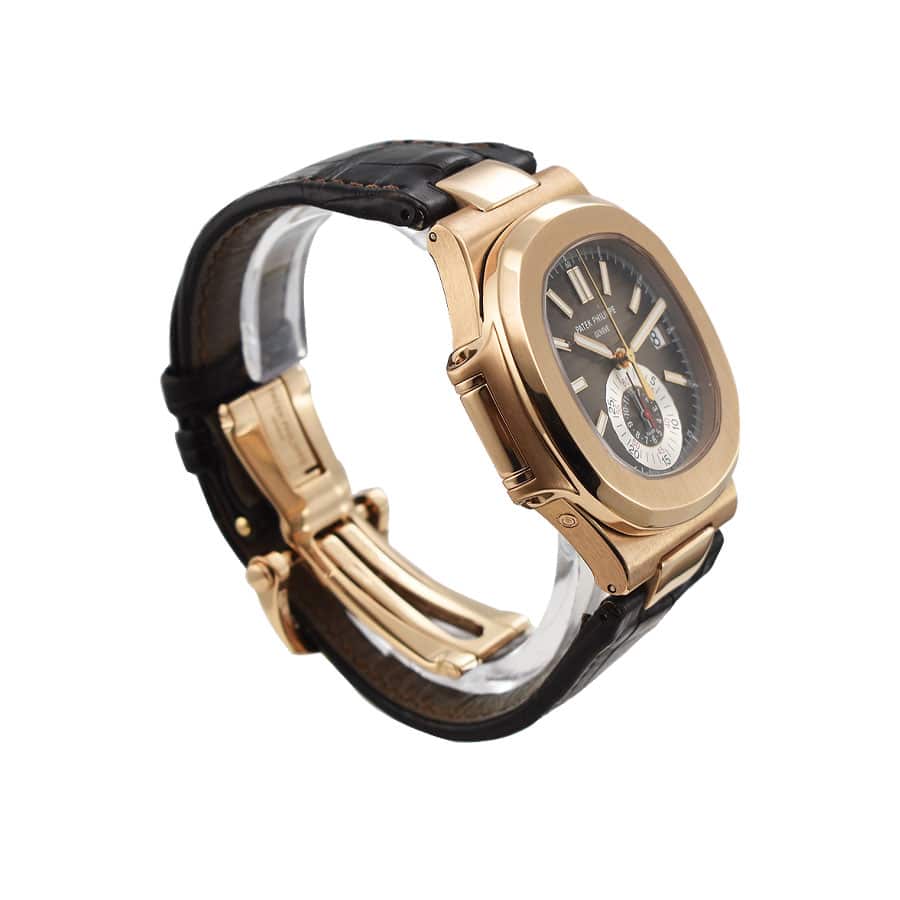 Patek Philippe Nautilus Rose Leather Replica-fasswatch