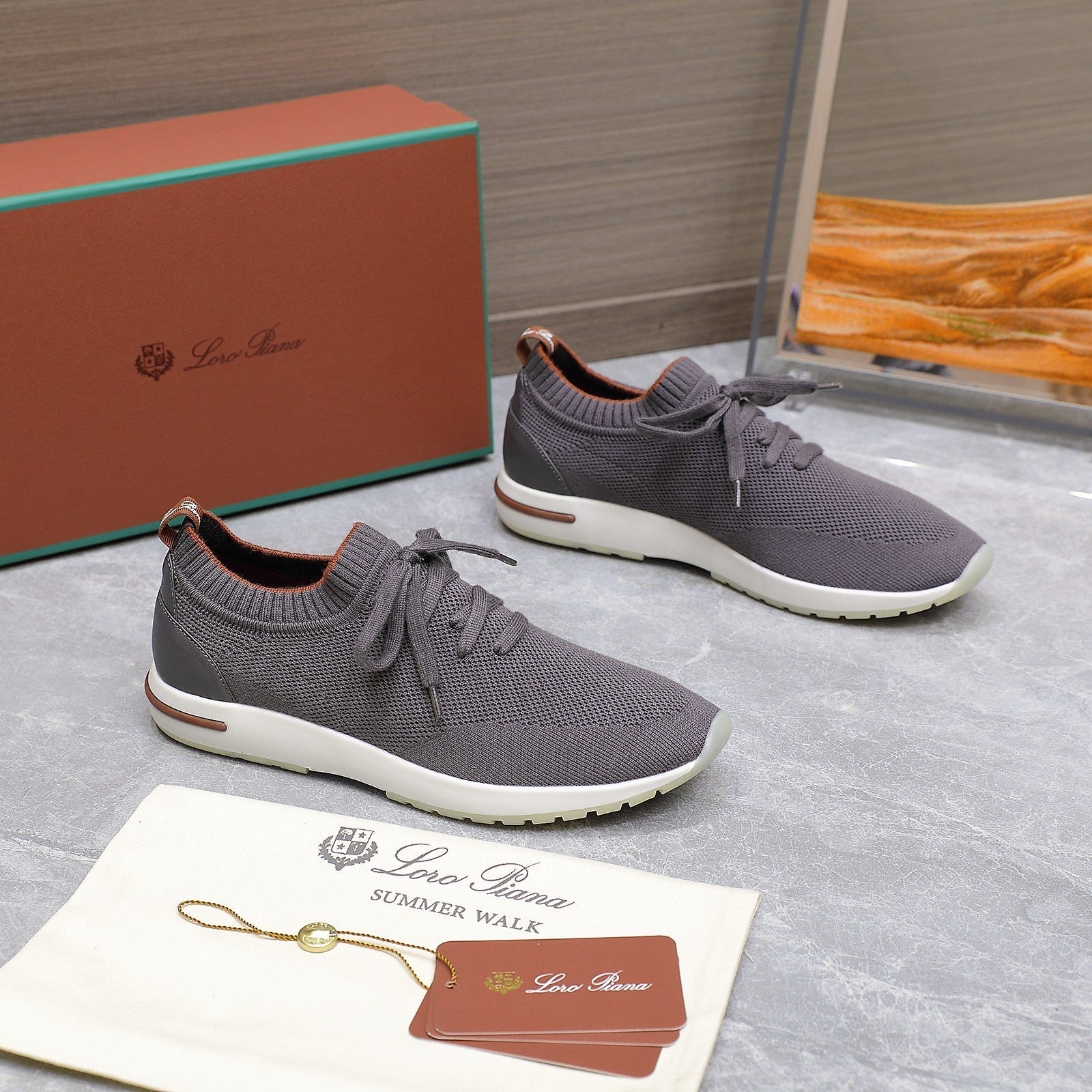 LP LADY FLEXY WALK SNEAKER IN GREY FABRIC、mysite、Cacoeks