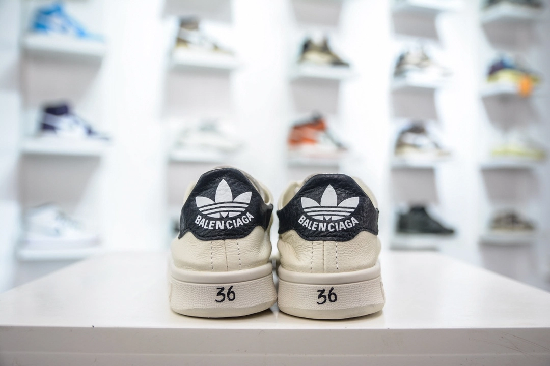 Balenciaga x Adidas Stan Smith Sneaker in Off White Black、mysite、Cacoeks