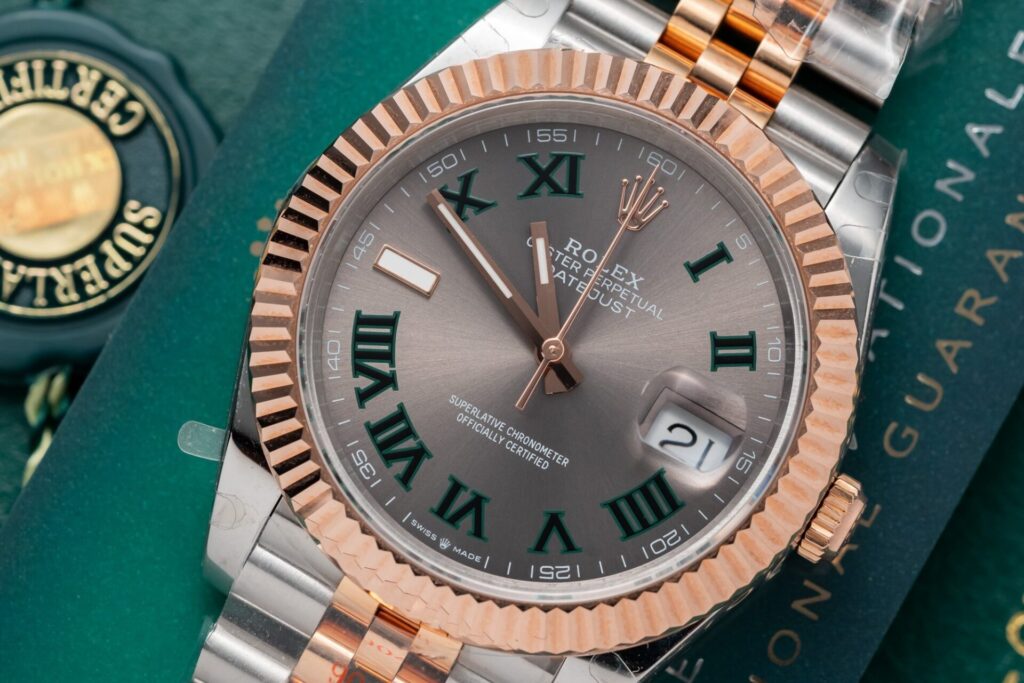 Đồng Hồ Rolex DateJust Bọc Vàng Hồng Mặt Wimbledon GM Factory 36mm (2)