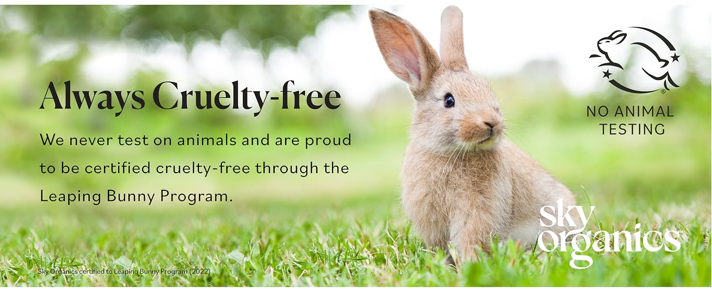 Sky Organics is always cruelty-free