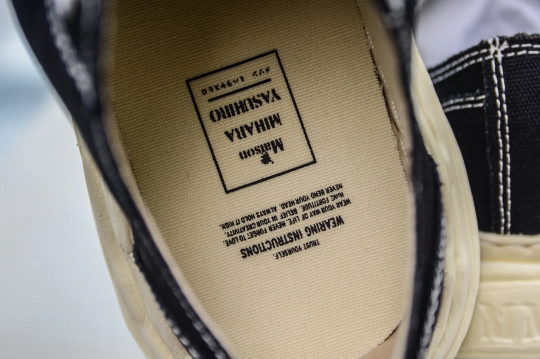 Maison Mihara Yasuhiro Hank VL OG Sole Canvas Low-top Sneaker Black Cream、mysite、Cacoeks