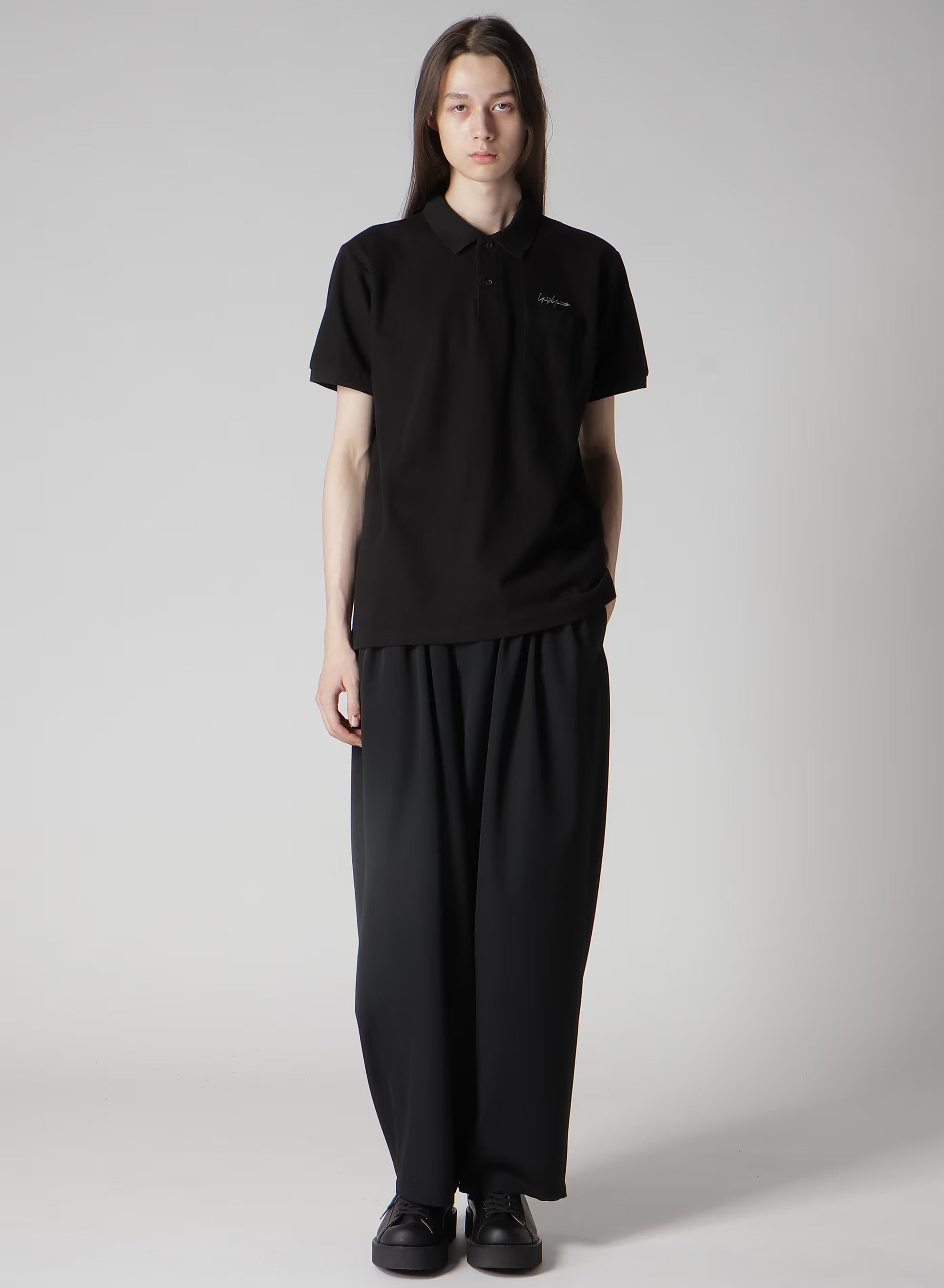 Yohji Yamamoto POUR HOMME 2PIECES PACK SIGNATURE EMBROIDERY POLO SHIRTS  HP-T44-994-1-03 