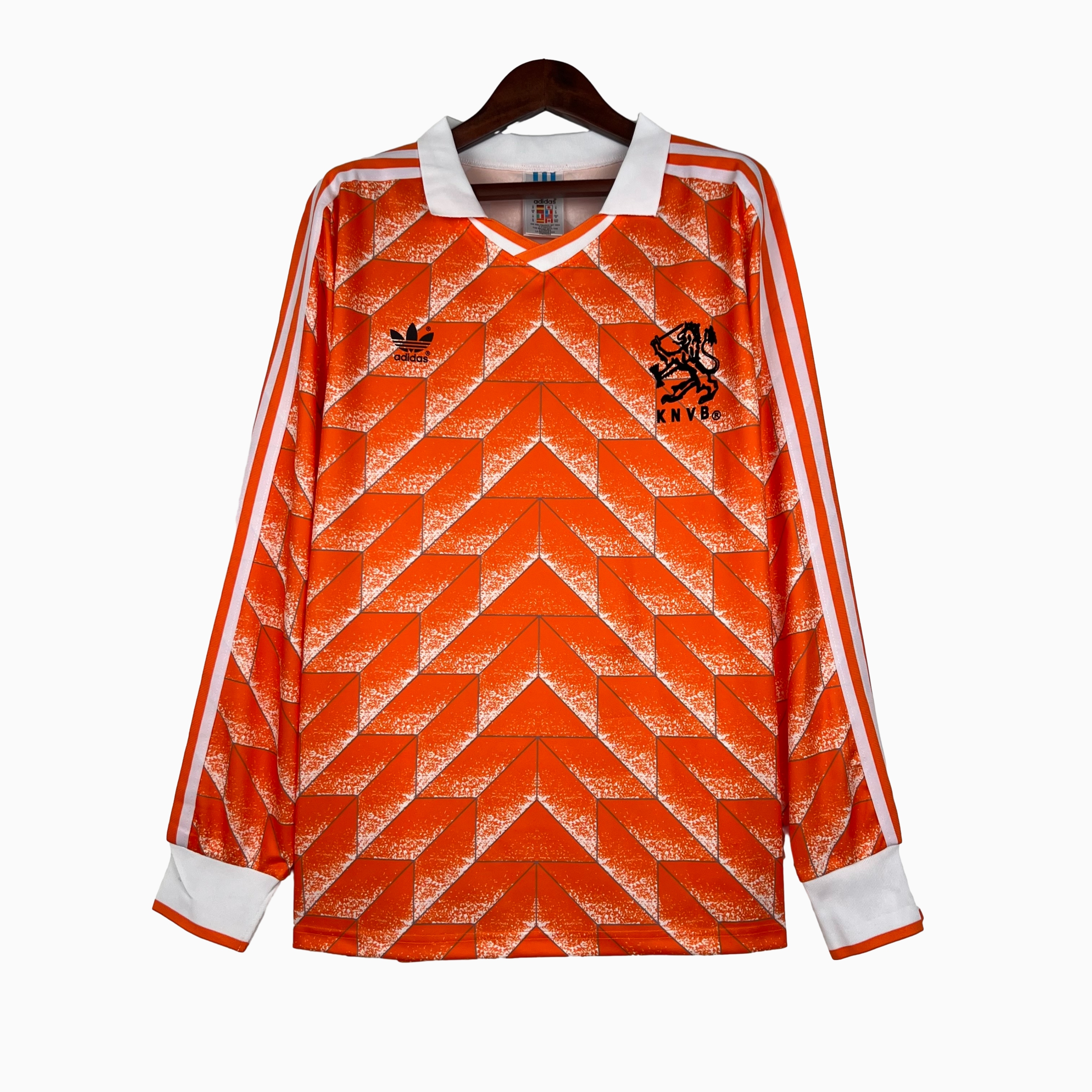 ManixJersey.com | Retro Netherlands1988 Home Stadium Long Sleeve Jersey -Customize Name, Number and Patch | Worldwide Shipping