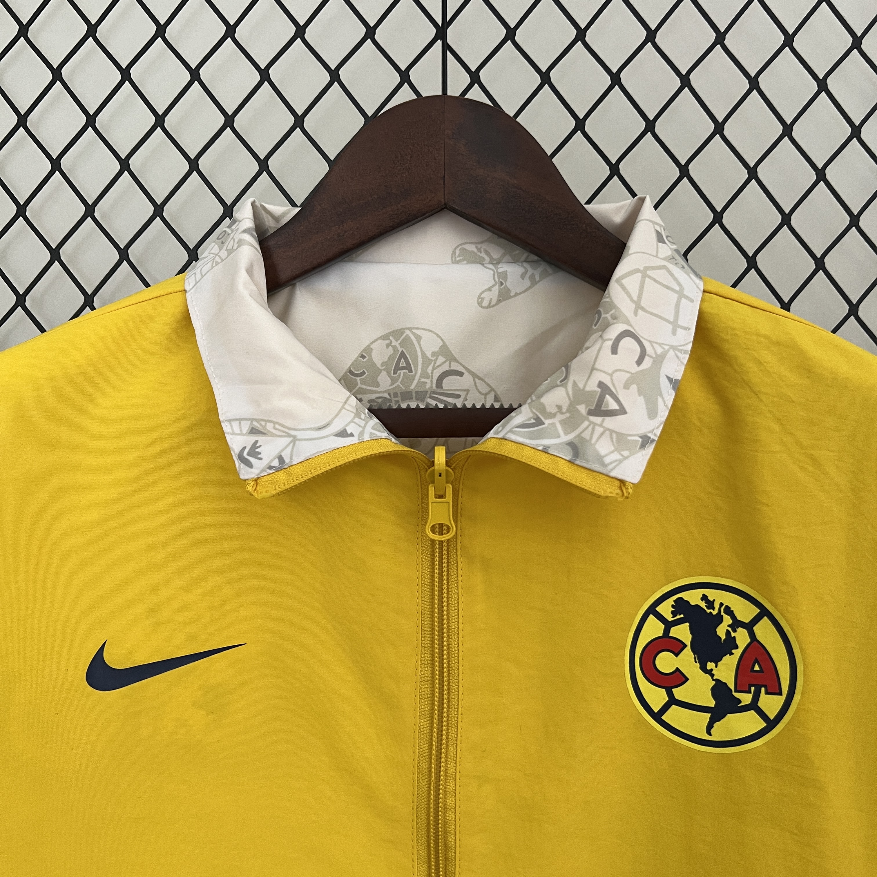 ManixJersey.com | Club América 24-25 Double Sided Reversible Windbreaker - Yellow & White -Customize Name, Number and Patch | Worldwide Shipping