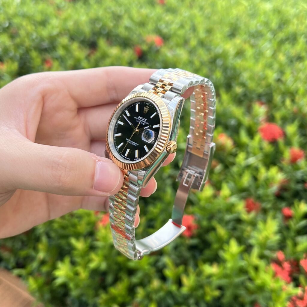 Đồng Hồ Rolex DateJust Super Fake Mặt Đen EW Factory 41mm (5)