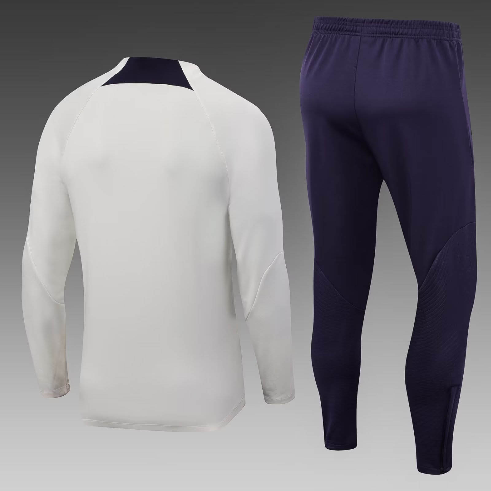 2023/2024 Psg Paris Saint-Germain Half-Pull Training Suit Off White Set:football jersey mysite: unitedjerseyfootball 邓江浪:football