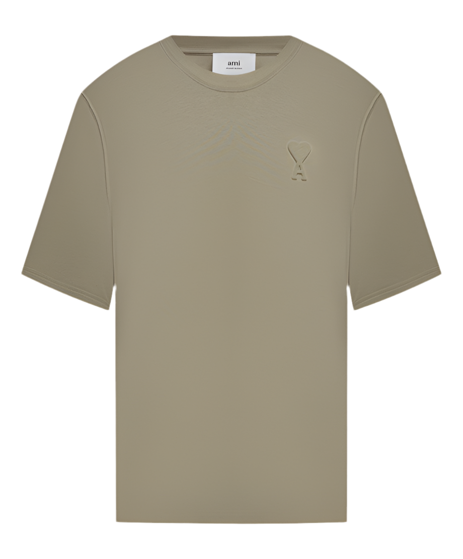 Ami Paris Logo Embossed T-Shirt ‘Khaki’、mysite、Cacoeks