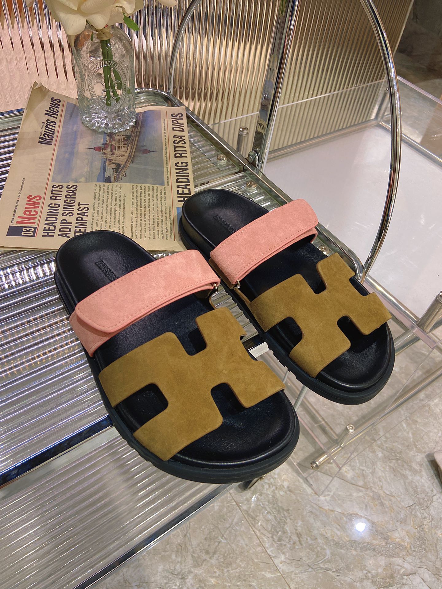 CHYPRE SANDAL ARMY MIX LIGHT PINK SUEDE、mysite、Cacoeks