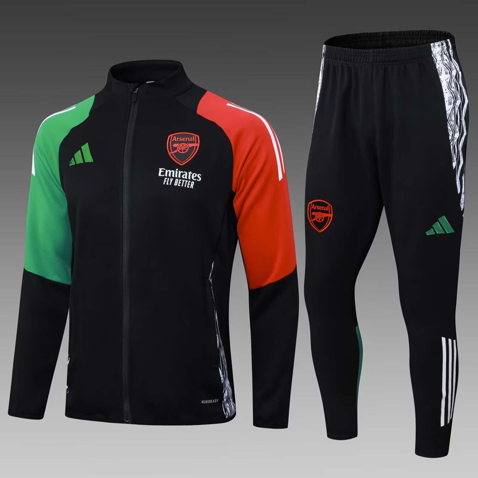 2025/2026 Arsenal Long Zipped Jacket Black Football Shirt 1:1 Thai Quality Set:football jersey mysite: unitedjerseyfootball 邓江浪:football