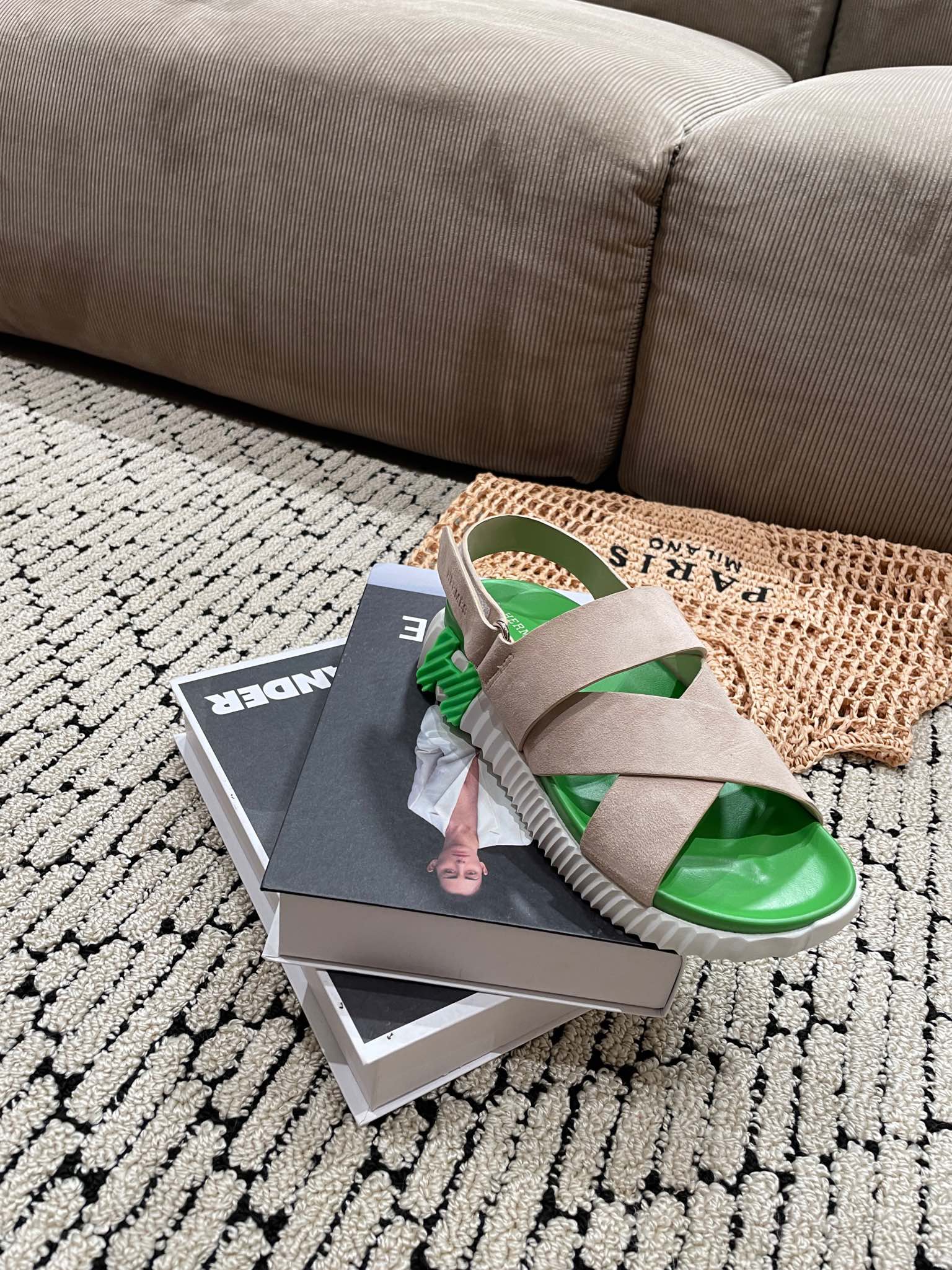 ELECTRIC SANDAL GREEN MIX LIGHT GRAY SUEDE、mysite、Cacoeks