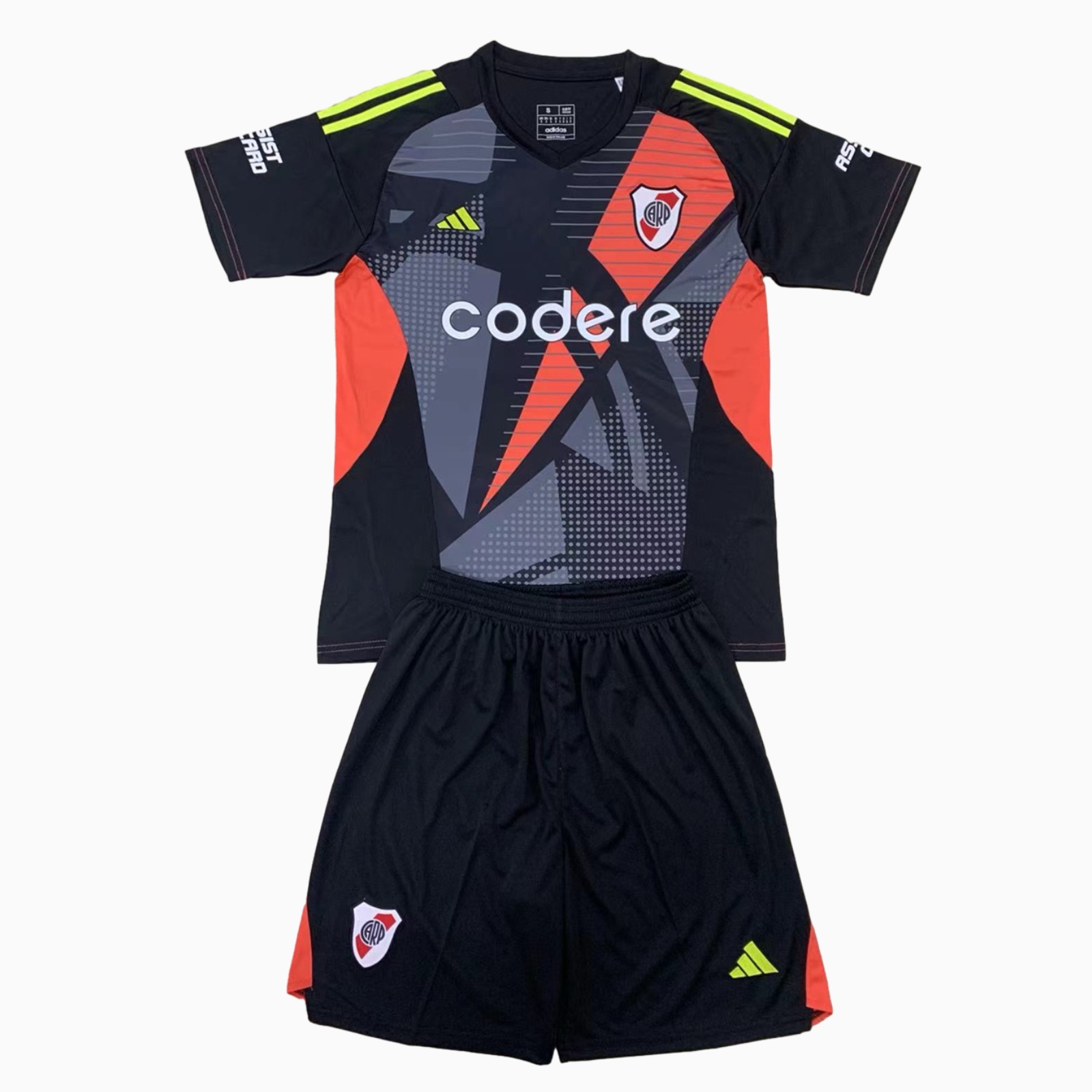 ManixJersey.com | River Plate 24-25 Black Goalkeeper Kids Kit -Customize Name, Number and Patch | Worldwide Shipping