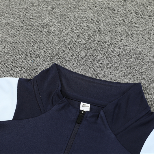 ManixJersey.com | Real Madrid 24-25 Long Sleeve Training Set - Deep Blue -Customize Name, Number and Patch | Worldwide Shipping