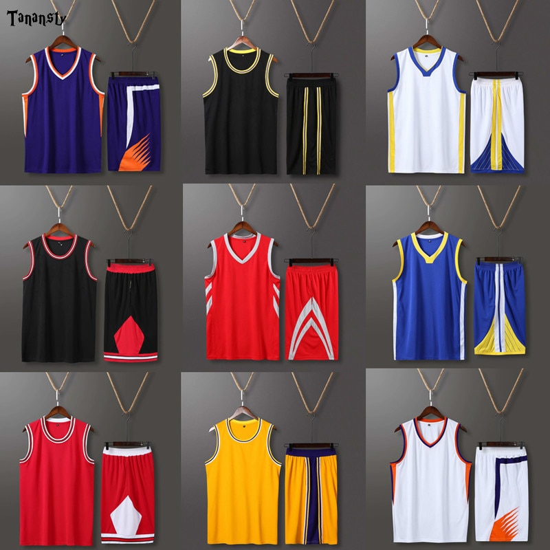 Custom Basketball Jersey Set for Men Kids Club College Team Professional Basketball Training Uniforms Suit Quick Dry Sportswear