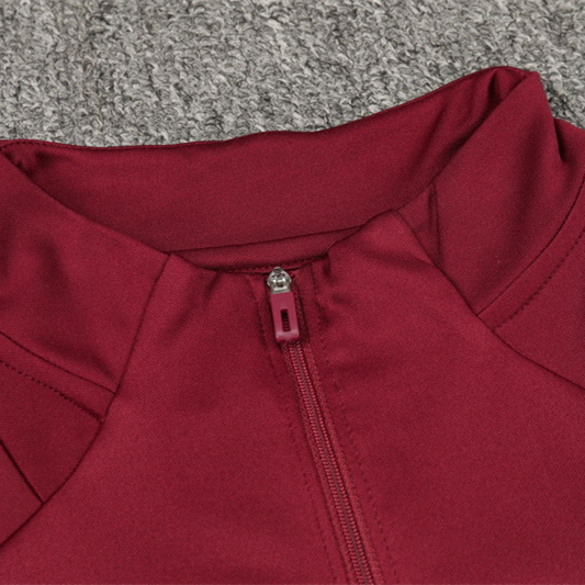 JerseysGala.com | Bayern Munich 24-25 Long Sleeve Training Set - Deep Red -Customize Name, Number and Patch | Worldwide Shipping