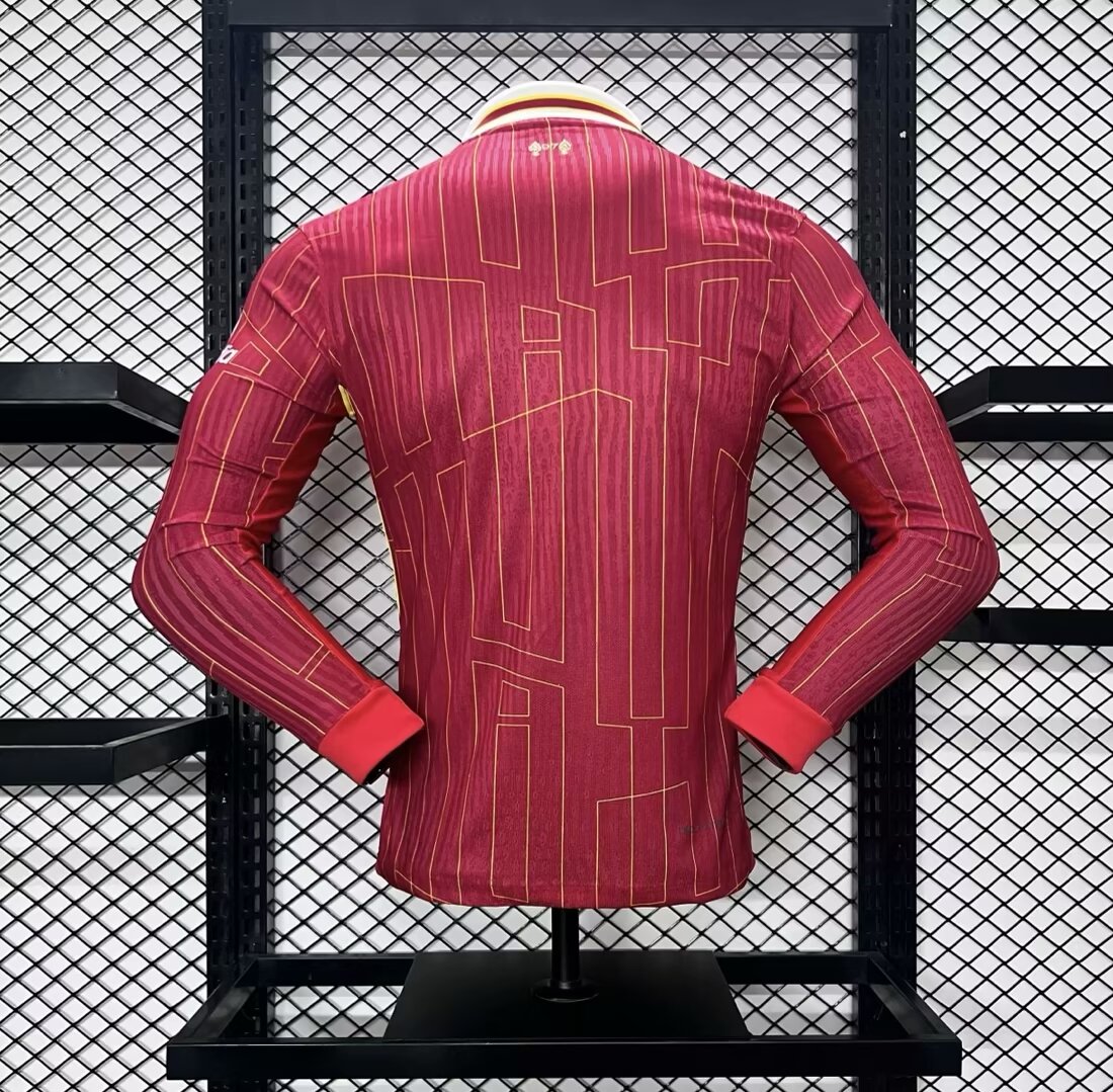 JerseysGala.com | Liver.pool 24-25 Home Long Sleeve Jersey - Player Version -Customize Name, Number and Patch | Worldwide Shipping