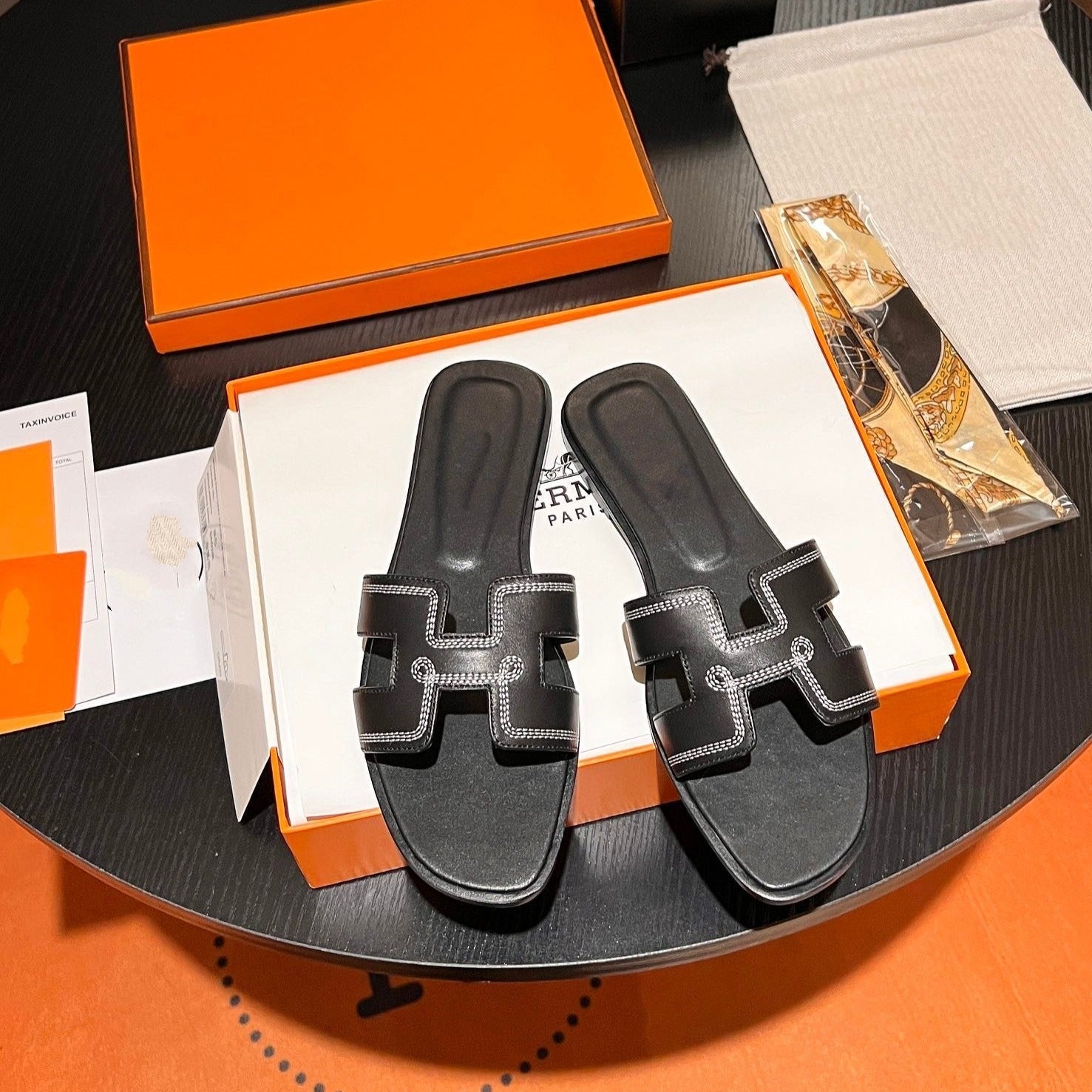 0RAN SANDAL Calfskin Black、mysite、Cacoeks