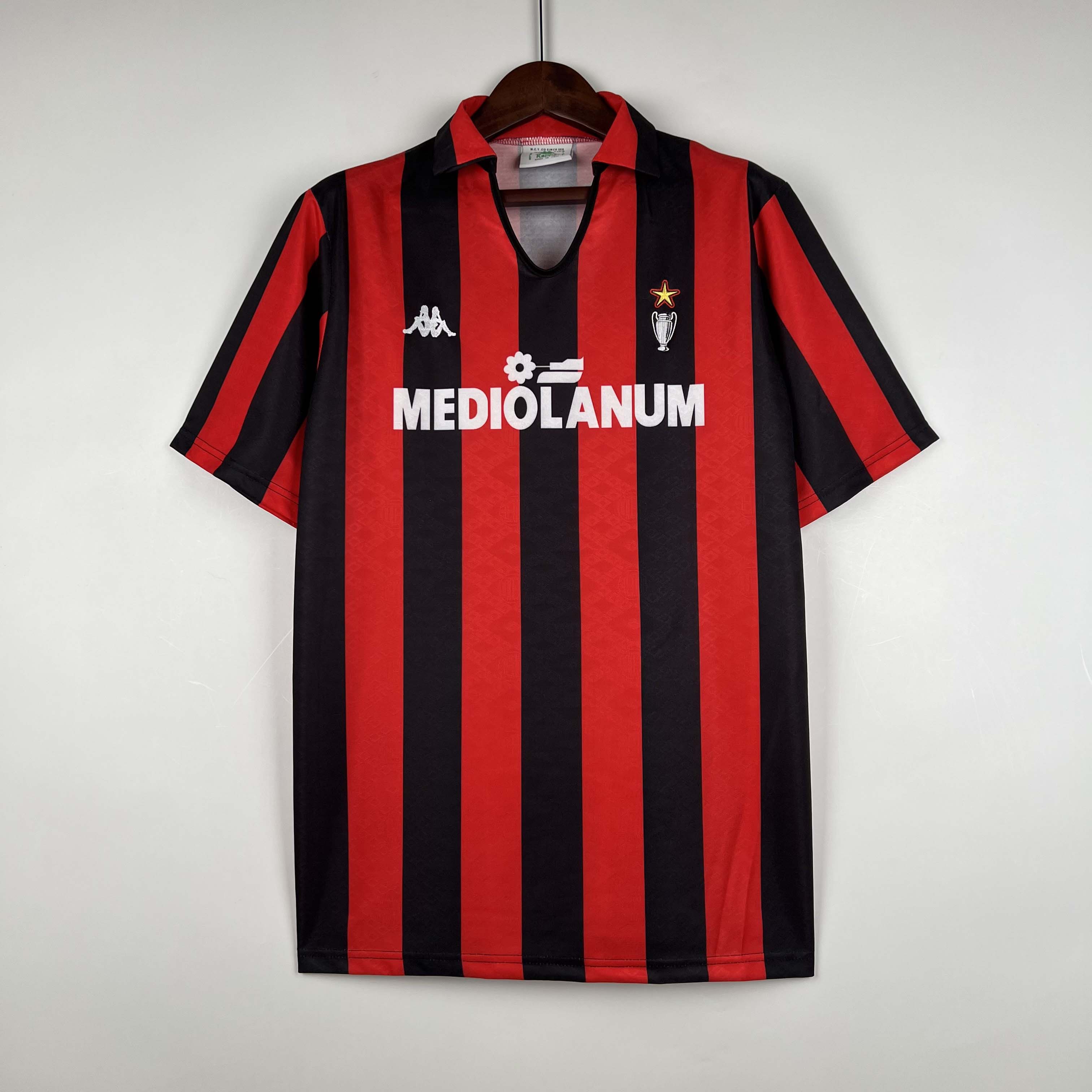 1989/1990 Retro AC Milan Home Football Shirt 1:1 Thai Quality:football jersey mysite: unitedjerseyfootball 邓江浪:football