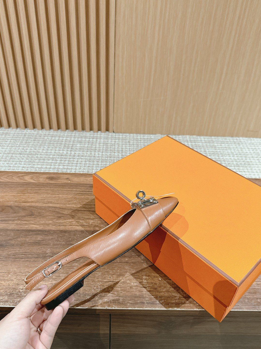 Innocente Slingback Suede Goatskin Brown、mysite、Cacoeks