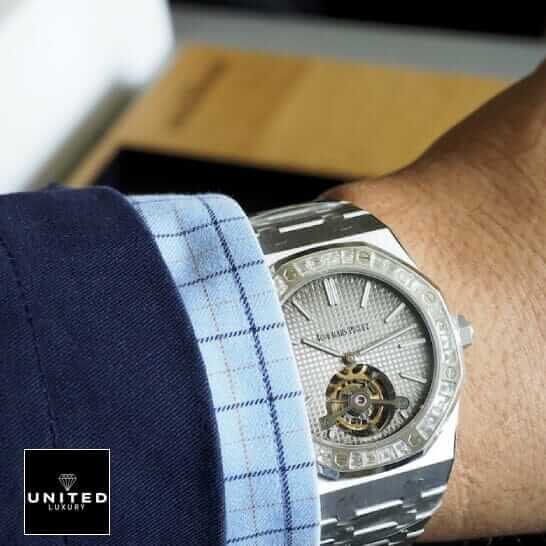 Audemars Piguet Royal Oak Tourbillon Extra-Thin 26510PT.OO.1220PT.01 "Platinum Diamond" Handcrafted Clone Quality ap extra thin tourbillon extra hand