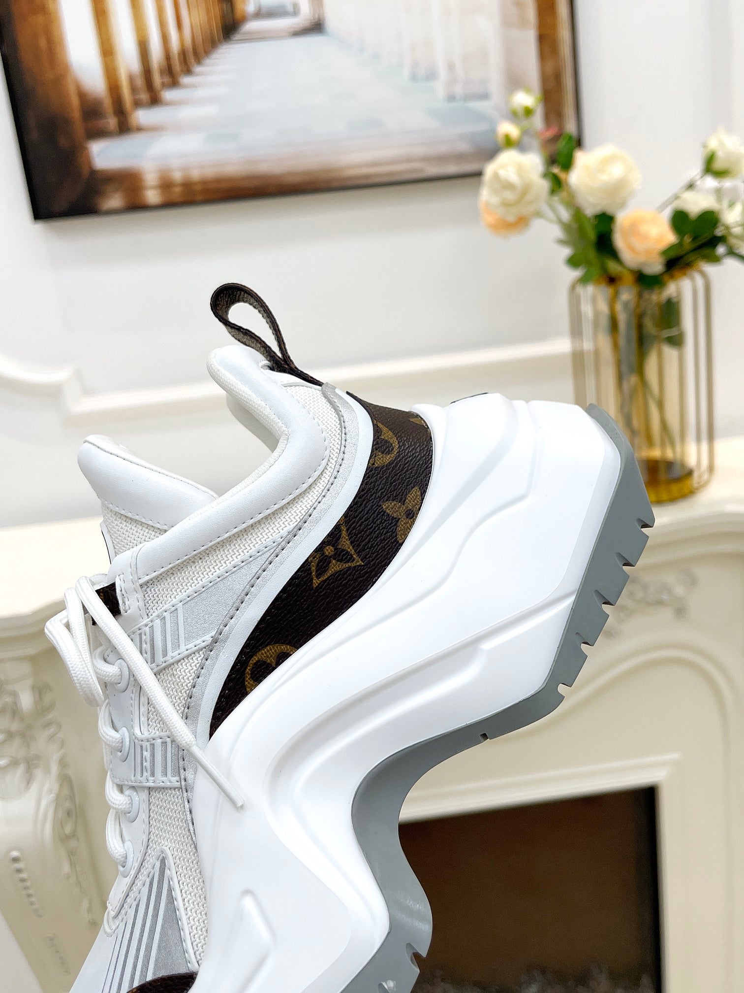 LV ARCHLIGHT 2.0 PLATFORM SNEAKER IN WHITE MIX BROWN MIX OF MATERIALS、mysite、Cacoeks