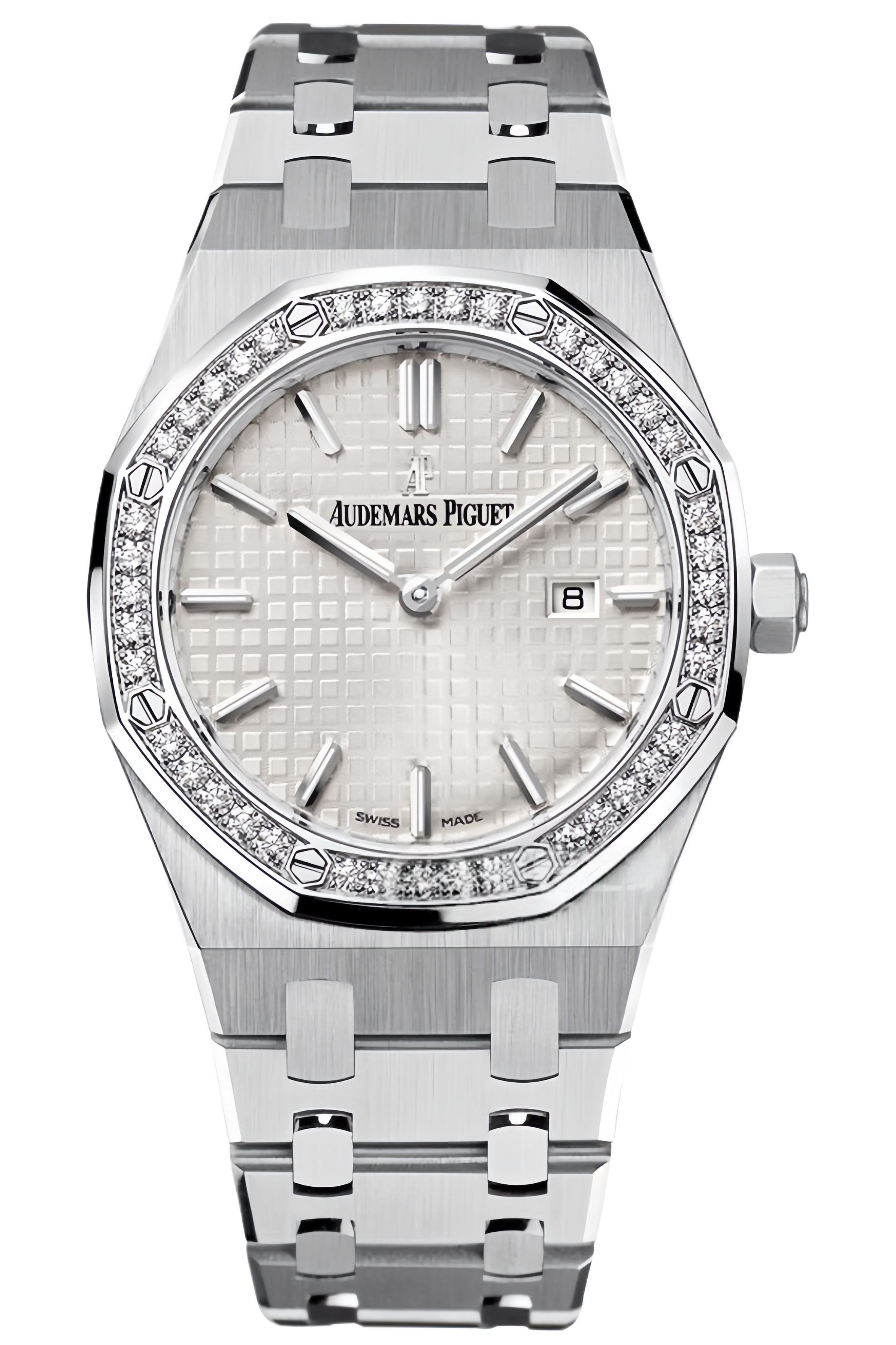 Audemars Piguet Royal Oak Ref. 67651ST.ZZ.1261ST.01 Super Clone Watch – 33mm Stainless Steel Case Diamond Bezel Silver Dial Swiss Replica