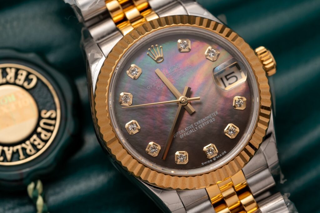 Đồng Hồ Rolex Nữ DateJust 278273 Replica 11 Mặt Xà Cừ Tím 31mm (4)
