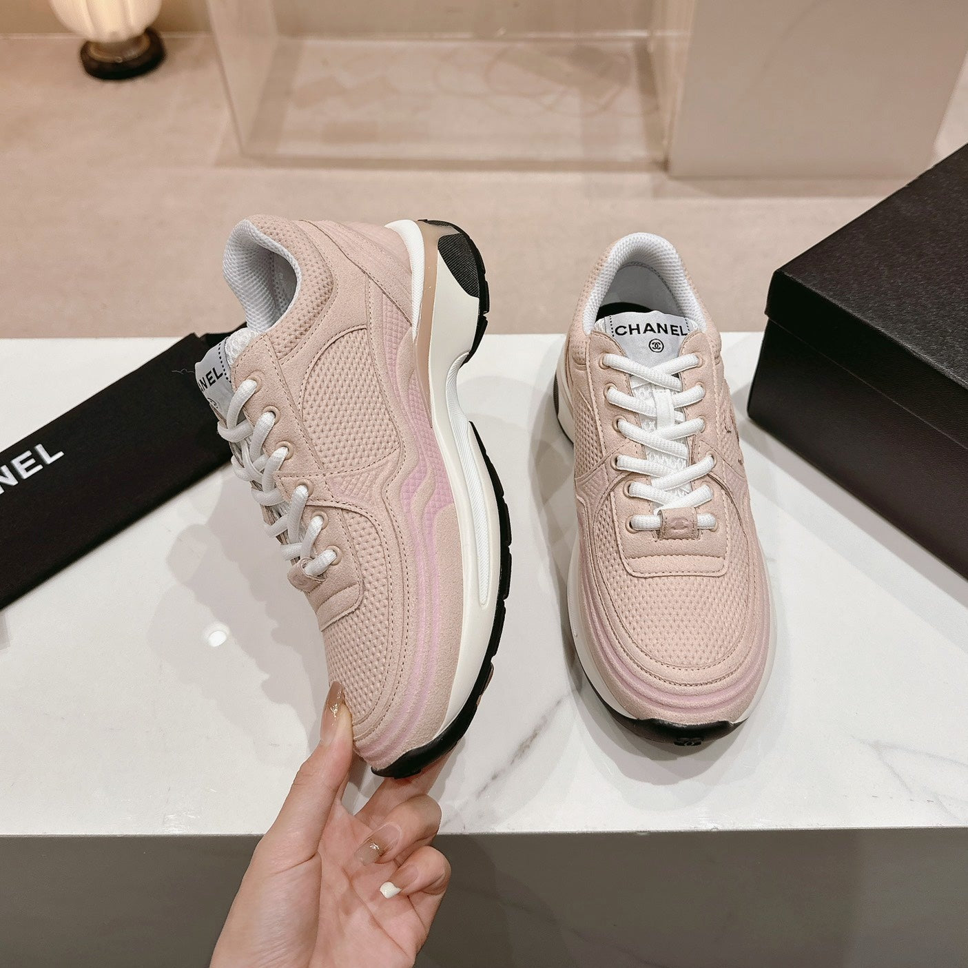 Pale Pink Sneaker Breathable mesh、mysite、Cacoeks
