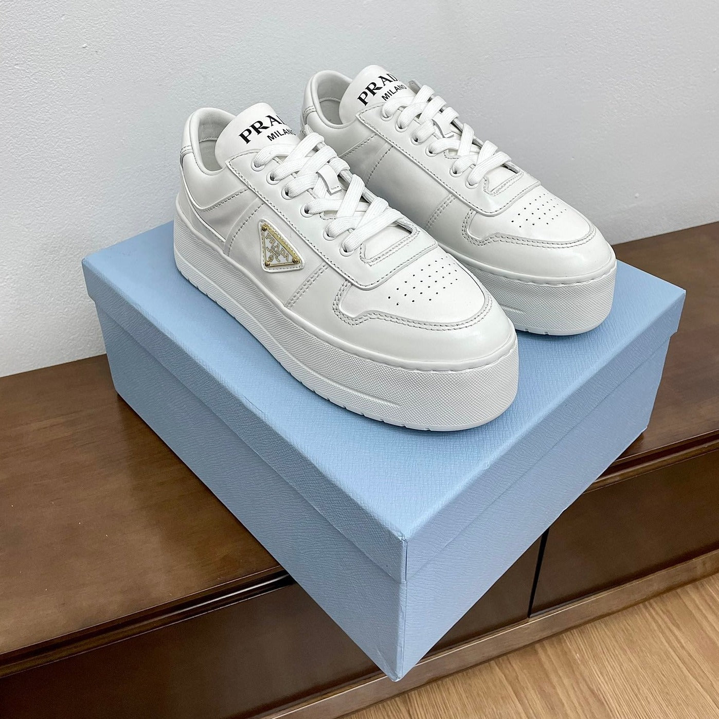 PRA DOWNTOWN BOLD SNEAKERS WHITE CALFSKIN、mysite、Cacoeks