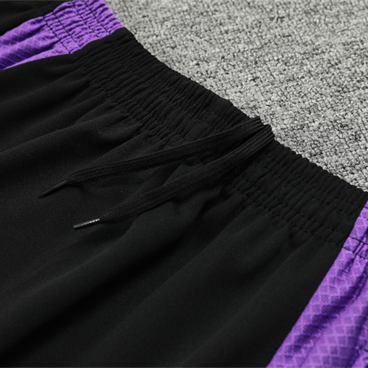 JerseysGala.com | Real Madrid 24-25 Long Sleeve Training Set - Player Version - Black and Purple -Customize Name, Number and Patch | Worldwide Shipping