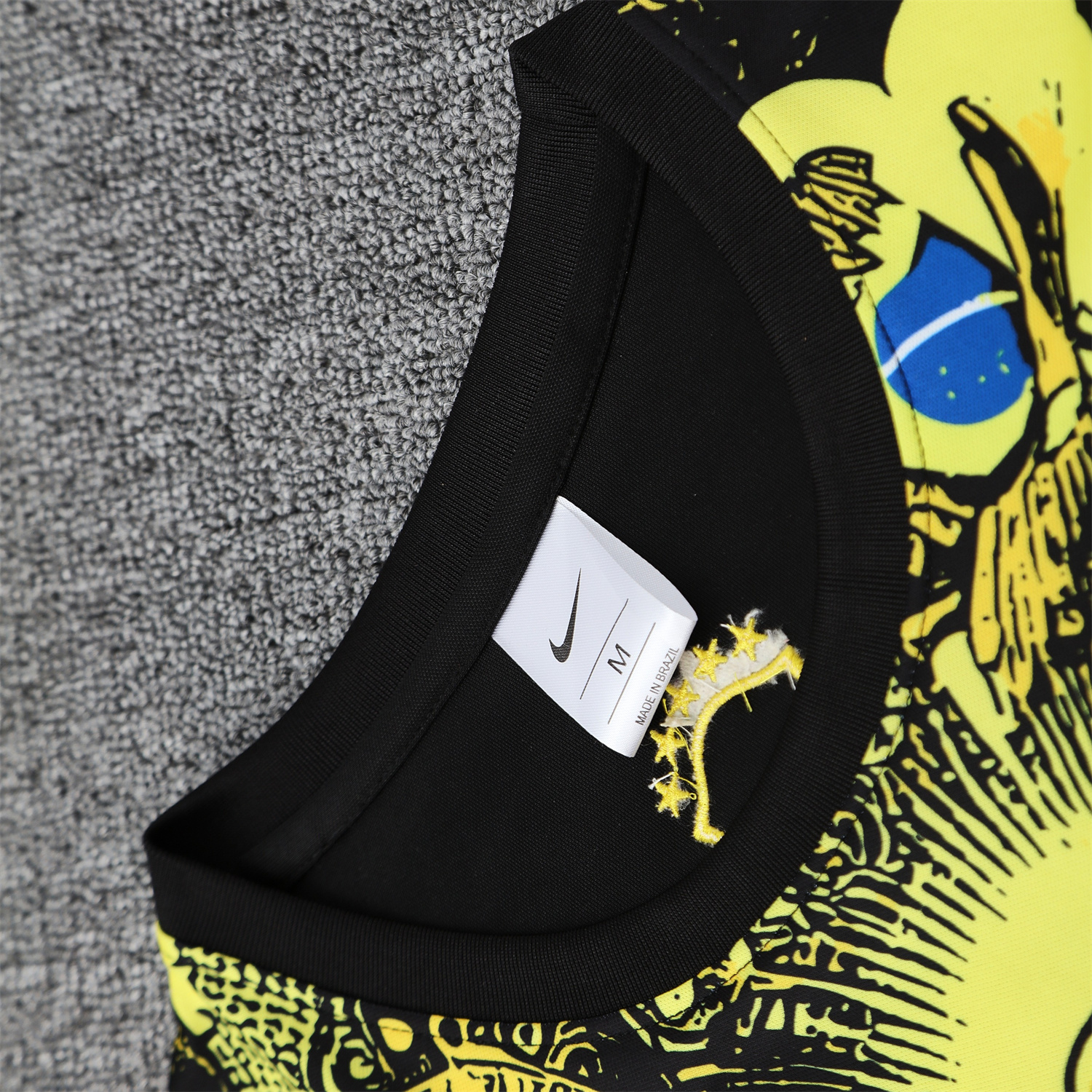 UltraTrikot-Brazil 25-26 Yellow Jesus Statue Vest Training Set - Yellow Vest & Black Shorts