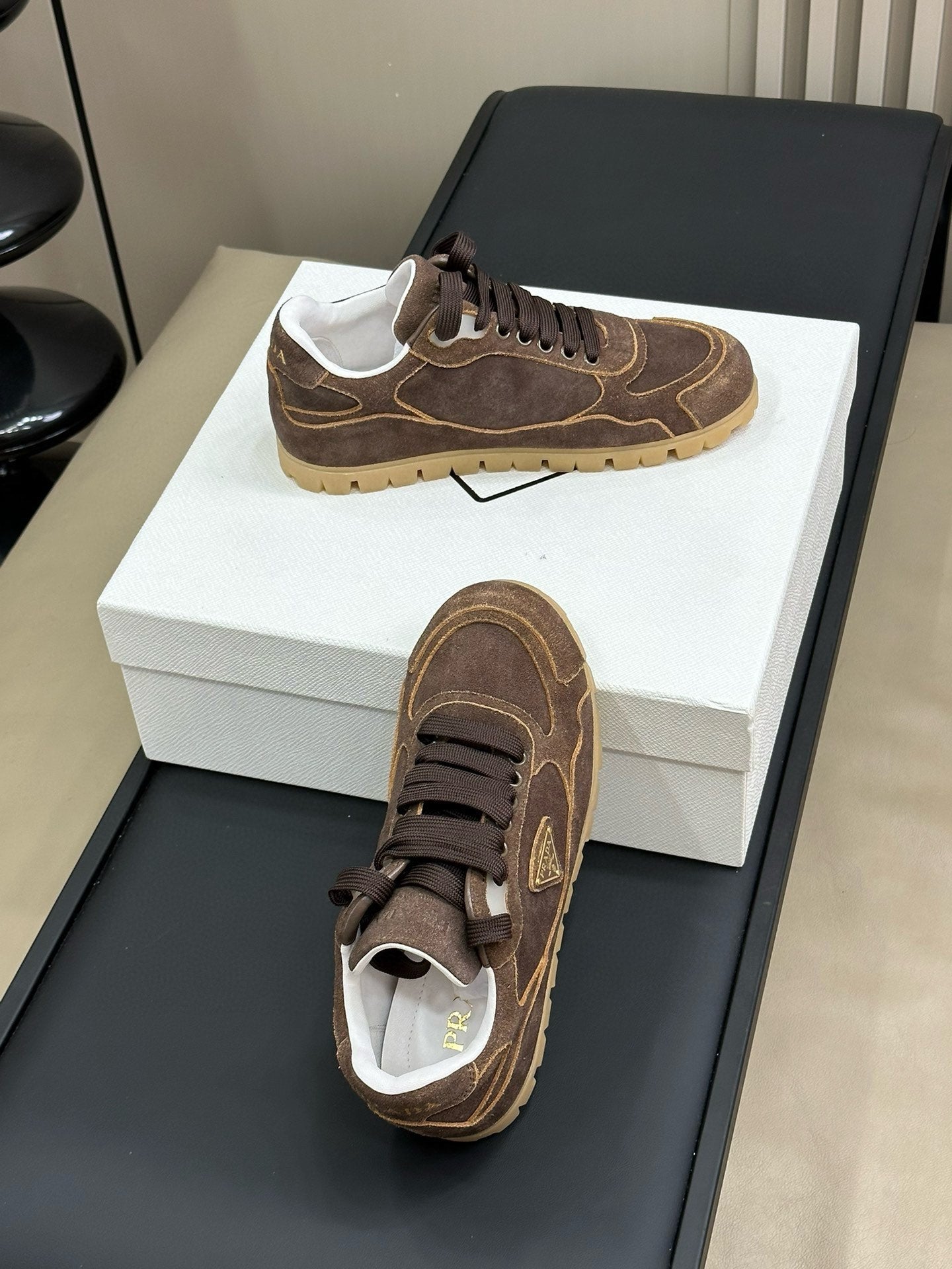 PRA TRAIL FADED SUEDE SNEAKERS BROWN、mysite、Cacoeks