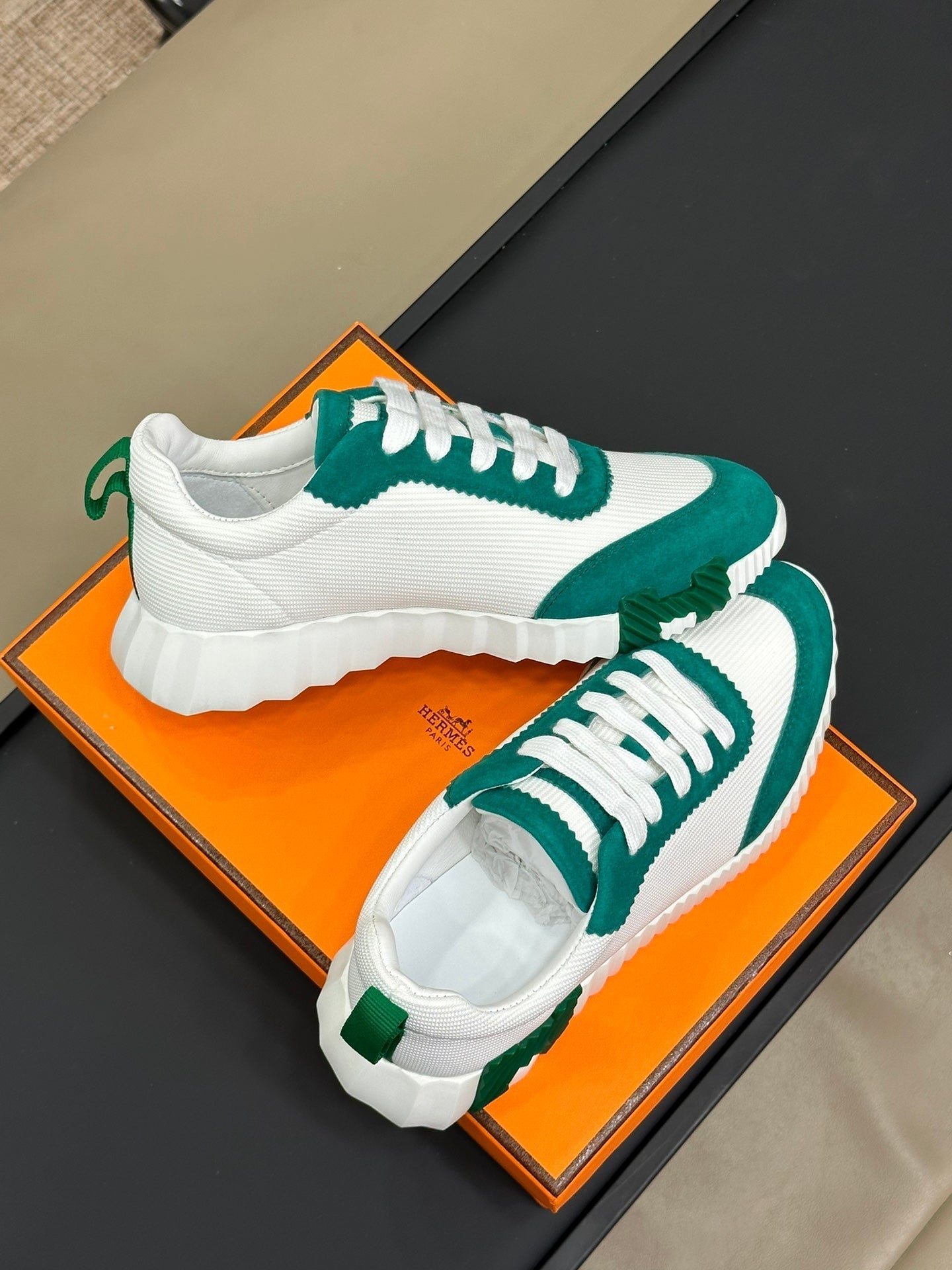 BOUNCING SNEAKERS TEAL MIX WHITE CALFSKIN、mysite、Cacoeks