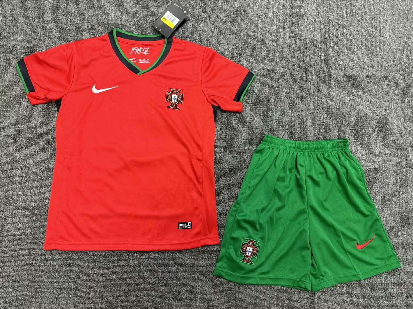 2024 Portugal Home Football Shirt Kids Size Suit-mysite Custom Football Kit- Nextkits